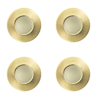 4 Pack of IP65 Rated Recessed GU10 Downlight - Brushed Brass