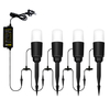 4 Pack of Sitka Outdoor 3 Watt Garden Pathway Light Kit - Black