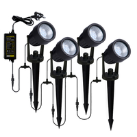 4 Pack of Sitka Outdoor 3 Watt Garden Spike Light Kit - Black