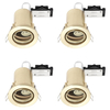 4 Pack of Tilt Fire Rated Recessed GU10 Downlight - Brushed Brass