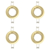 4 Pack of Tilt Recessed GU10 Downlight - Brushed Brass