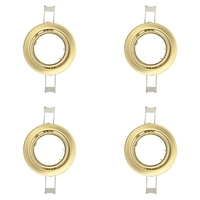 4 Pack of Tilt Recessed GU10 Downlight - Brushed Brass