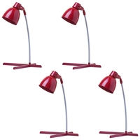 4 Pack of Timmy 1 Light Task Lamp - Red