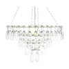 4 Tier Champagne Flute Glass Chandelier - White