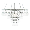 4 Tier Wine Glass Chandelier - Silver