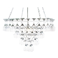 4 Tier Wine Glass Chandelier - White