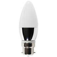 4 Watt LED B22 Bayonet Cap Candle Bulb - Opal Cool White