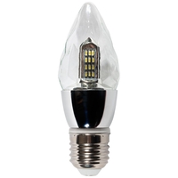 4 Watt LED E27 Edison Screw Diamond Effect Candle Bulb - Clear Cool White