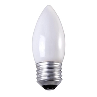 40 Watt ES E27 Edison Screw Candle Light Bulb - Opal