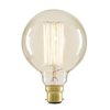 40 Watt Vintage Light Bulb - Globe B22 Bayonet Cap Squirrel Cage - Clear