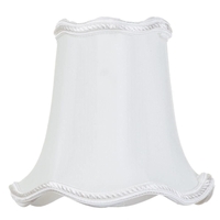 5 Inch Candle Bulb Scalloped Shade - Ivory