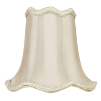 5 Inch Candle Bulb Scalloped Shade - Sand