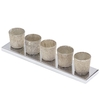5 Light Ceramic Cup Table Lamp Bar - Gold