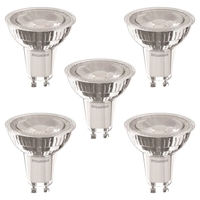 5 Pack of 4.5 Watt GU10 LED Dimmable Light Bulb - Cool White