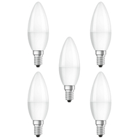 5 Pack of 4.9 Watt LED E14 Small Edison Screw 3000K Candle Light Bulbs - Warm White