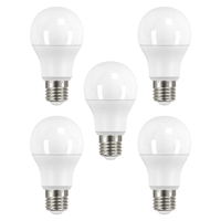 5 Pack of 4.9 Watt LED E27 Edison Screw 4000K Light Bulbs - Cool White
