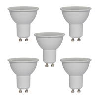 5 Pack of 5 Watt GU10 LED 6500K Light Bulb - Cool White