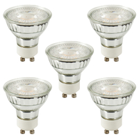 5 Pack of 5 Watt GU10 LED Dimmable Light Bulb - Warm White