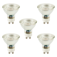 5 Pack of 5 Watt GU10 LED Light Bulb - Warm White