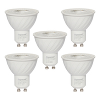 5 Pack of 5 Watt LED GU10 6500K Spotlight Light Bulb - Cool White