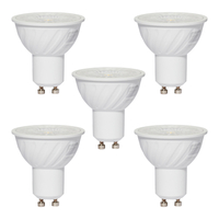 5 Pack of 6.5 Watt Dimmable LED GU10 4000K Light Bulb - Cool White