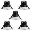 5 Pack of Integrated LED IP65 3000K Fire Rated Bathroom Downlights - White