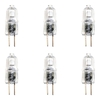 6 Pack of 10 Watt G4 Halogen Capsule Light Bulb - Clear