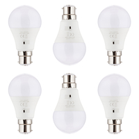 6 Pack of 12 Watt LED B22 Bayonet Cap GLS CCT Light Bulbs - Warm to Cool White