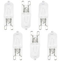 6 Pack of 18 Watt G9 Halogen Capsule Light Bulb - Clear