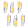 6 Pack of 2 Watt G9 COB LED Capsule Light Bulbs - Warm White