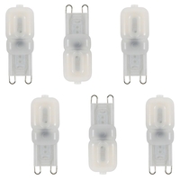6 Pack of 2.5 Watt LED G9 Non-Dimmable Capsule Light Bulb - Warm White