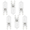 6 Pack of 28 Watt Halogen G9 Capsule Bulb - Clear