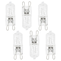 6 Pack of 28 Watt Halogen G9 Capsule Bulb - Clear