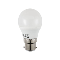6 Watt LED B22 Bayonet Cap Golf Ball Light Bulb - Warm White