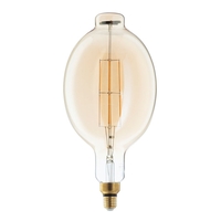 6 Watt LED E27 Edison Screw Oversized Filament Bulb - Amber