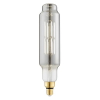 6 Watt LED E27 Edison Screw Oversized Filament Tube Bulb - Smoke