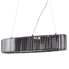7 Light Oblong Chisel Bar Ceiling Pendant - Smoke
