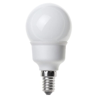 7 Watt E14 Energy Saving CFL Mini Globe Light Bulb - White