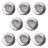 8 Pack of Diecast IP65 Rated Downlight with LED Bulbs - Brushed Chrome
