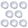 8 Pack of Diecast IP65 Rated Downlight with LED Bulbs - Chrome