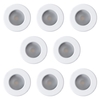 8 Pack of Diecast IP65 Rated Downlight with LED Bulbs - White