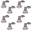 8 Pack of Fixed Fire Rated Downlighters - Brushed Chrome