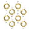 8 Pack of Fixed Recessed GU10 Downlight - Brushed Brass