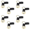 8 Pack of Fixed Recessed GU10 Fire Rated Downlight with LED Bulbs - Brushed Brass