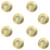 8 Pack of IP65 Rated Recessed GU10 Downlight - Brushed Brass
