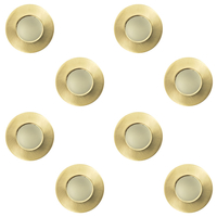 8 Pack of IP65 Rated Recessed GU10 Downlight - Brushed Brass
