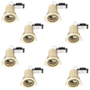 8 Pack of Tilt Fire Rated Recessed GU10 Downlight - Brushed Brass