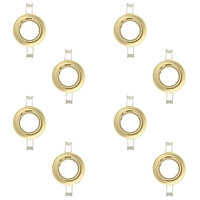 8 Pack of Tilt Recessed GU10 Downlight - Brushed Brass