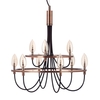 9 Light Vintage Style Chandelier - Copper