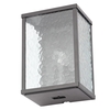 Acton Outdoor 1 Light Wall Light with Frosted Glass Panels - Black